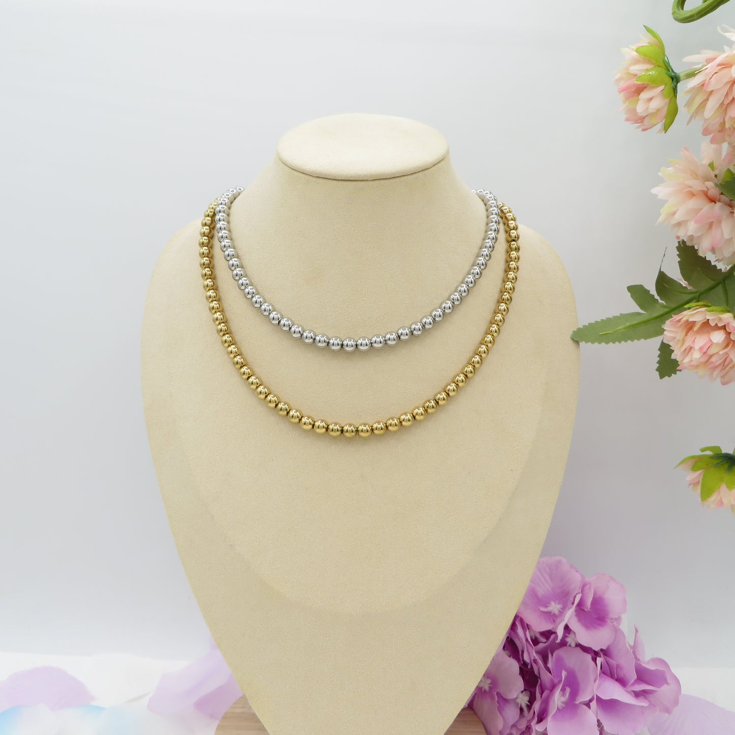 JOSIE Collana PALLINI ~ Collana UNISEX in ACCIAIO INOSSIDABILE