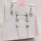 STARS Set 6 orecchini - ACCIAIO INOSSIDABILE - 6 Orecchini pendenti stelline zirconate con cubic zirconia