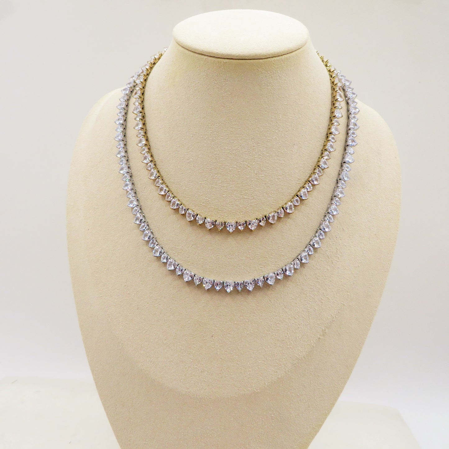 CHERIE "Choker" ACCIAIO INOSSIDABILE -  Collana collier in zirconi cubici a forma di cuore