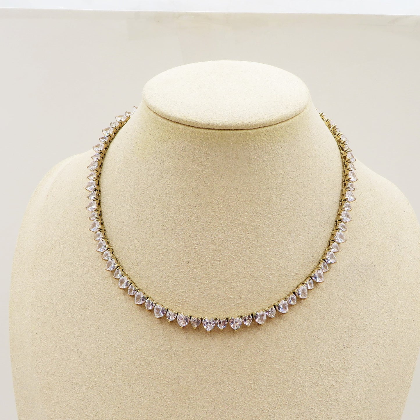 CHERIE "Choker" ACCIAIO INOSSIDABILE -  Collana collier in zirconi cubici a forma di cuore