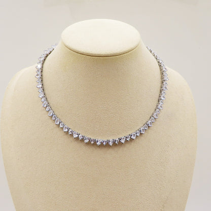 CHERIE "Choker" ACCIAIO INOSSIDABILE -  Collana collier in zirconi cubici a forma di cuore