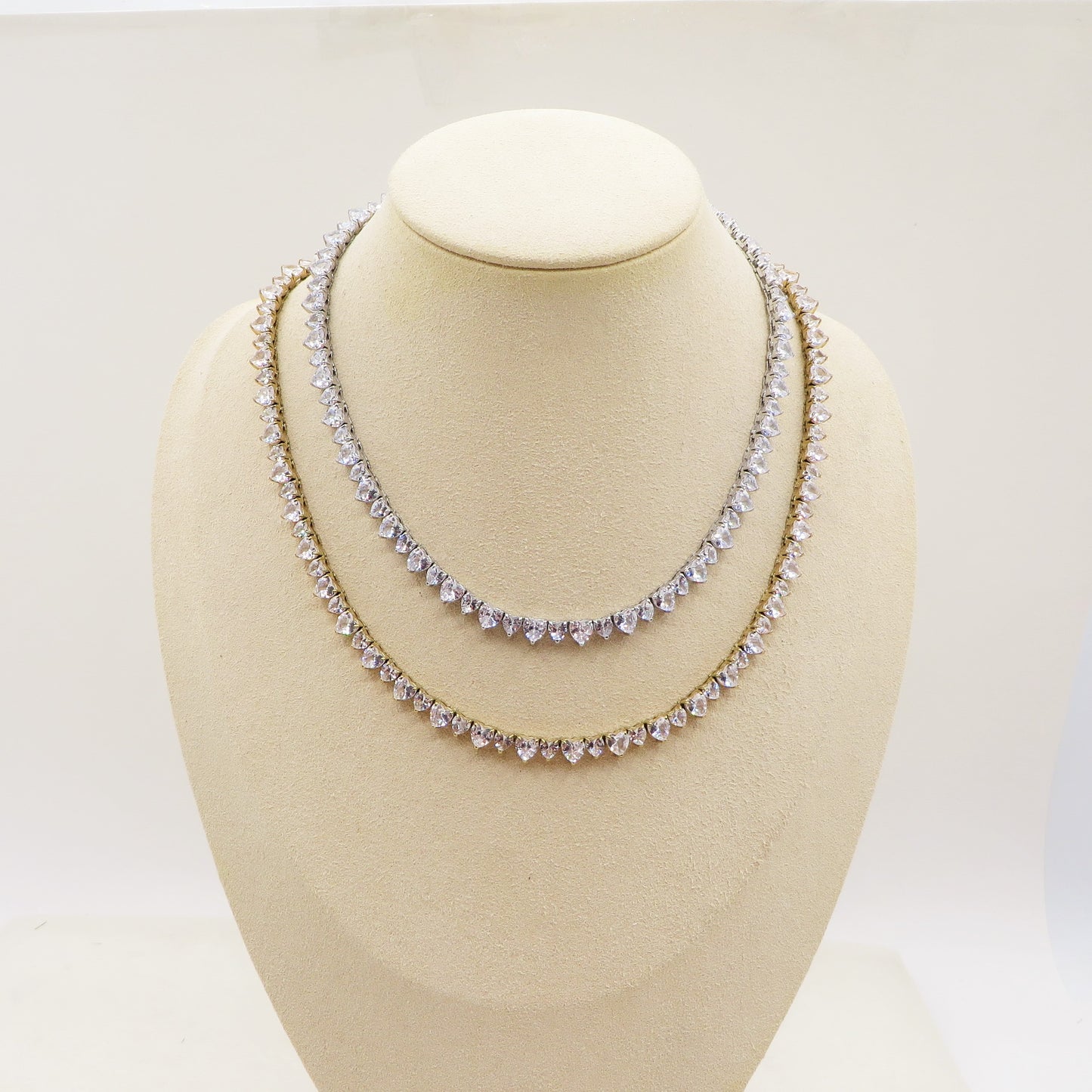 CHERIE "Choker" ACCIAIO INOSSIDABILE -  Collana collier in zirconi cubici a forma di cuore