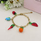 SUMMER IN ITALY - ACCIAIO inossidabile - Bracciale catena charms frutta estiva