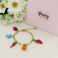 SUMMER IN ITALY - ACCIAIO inossidabile - Bracciale catena charms frutta estiva