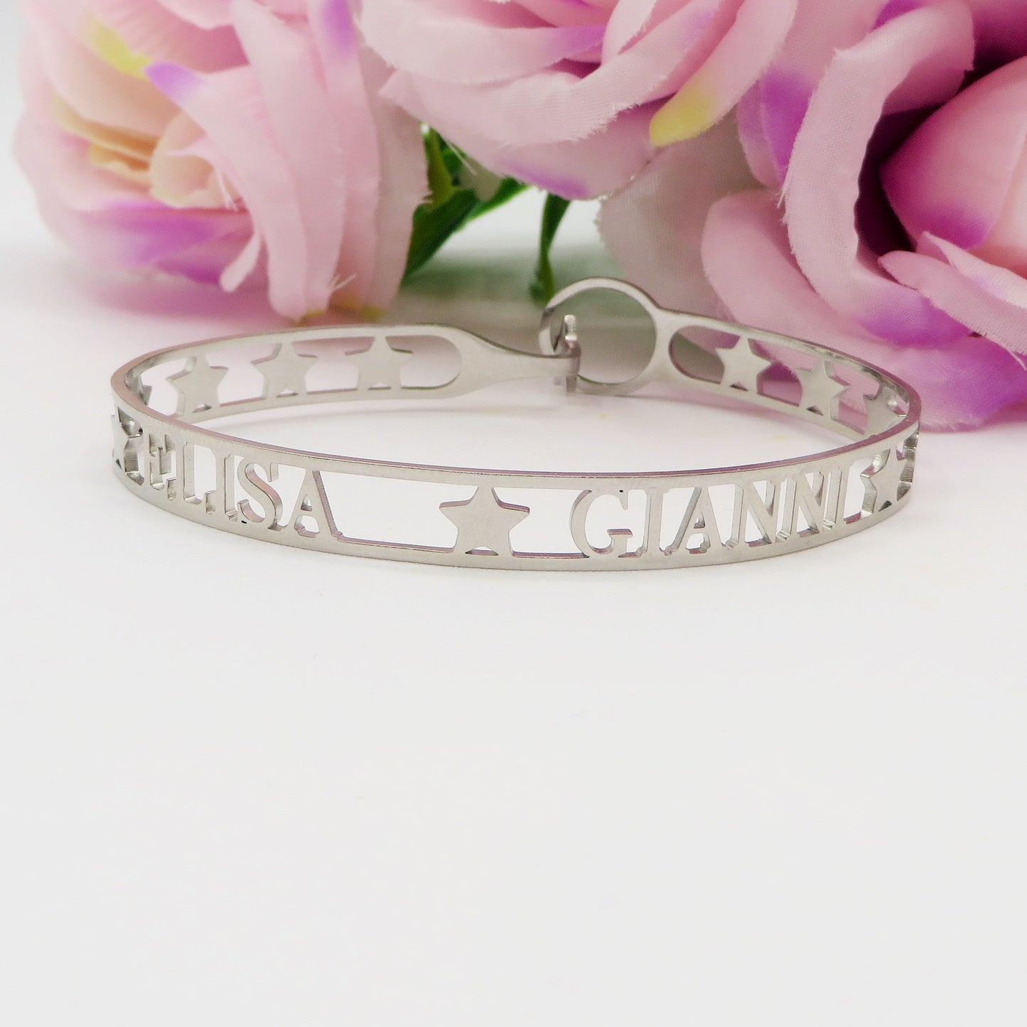 Bracciale MANETTA NOME PERSONALIZZATO in Acciaio Inossidabile