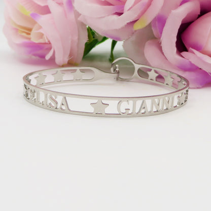 Bracciale MANETTA NOME PERSONALIZZATO in Acciaio Inossidabile