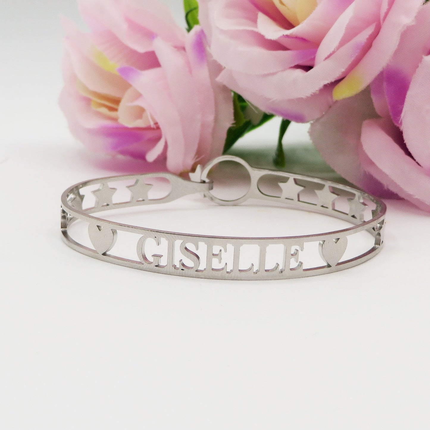 Bracciale MANETTA NOME PERSONALIZZATO in Acciaio Inossidabile