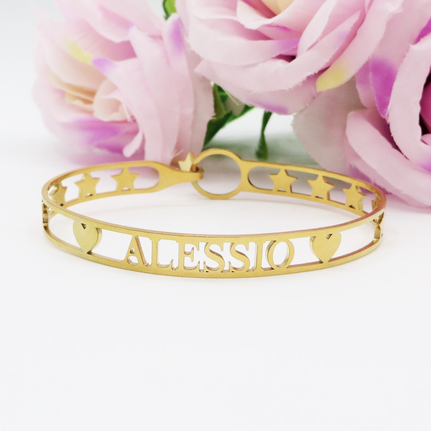 Bracciale MANETTA NOME PERSONALIZZATO in Acciaio Inossidabile