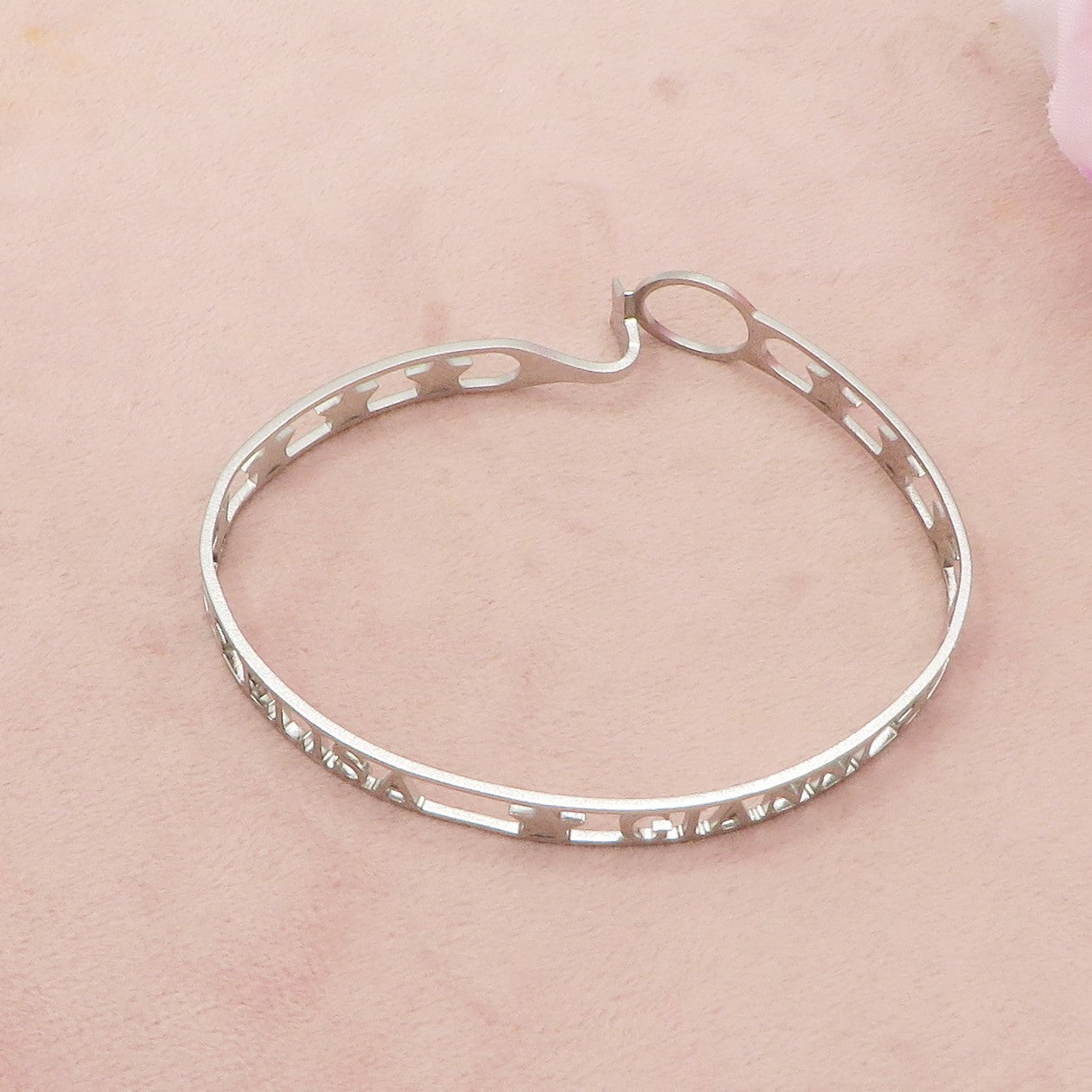 Bracciale MANETTA NOME PERSONALIZZATO in Acciaio Inossidabile