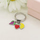 CUTE FRUITS ~ Anello regolabile in ACCIAIO INOSSIDABILE con pendenti frutta smaltata