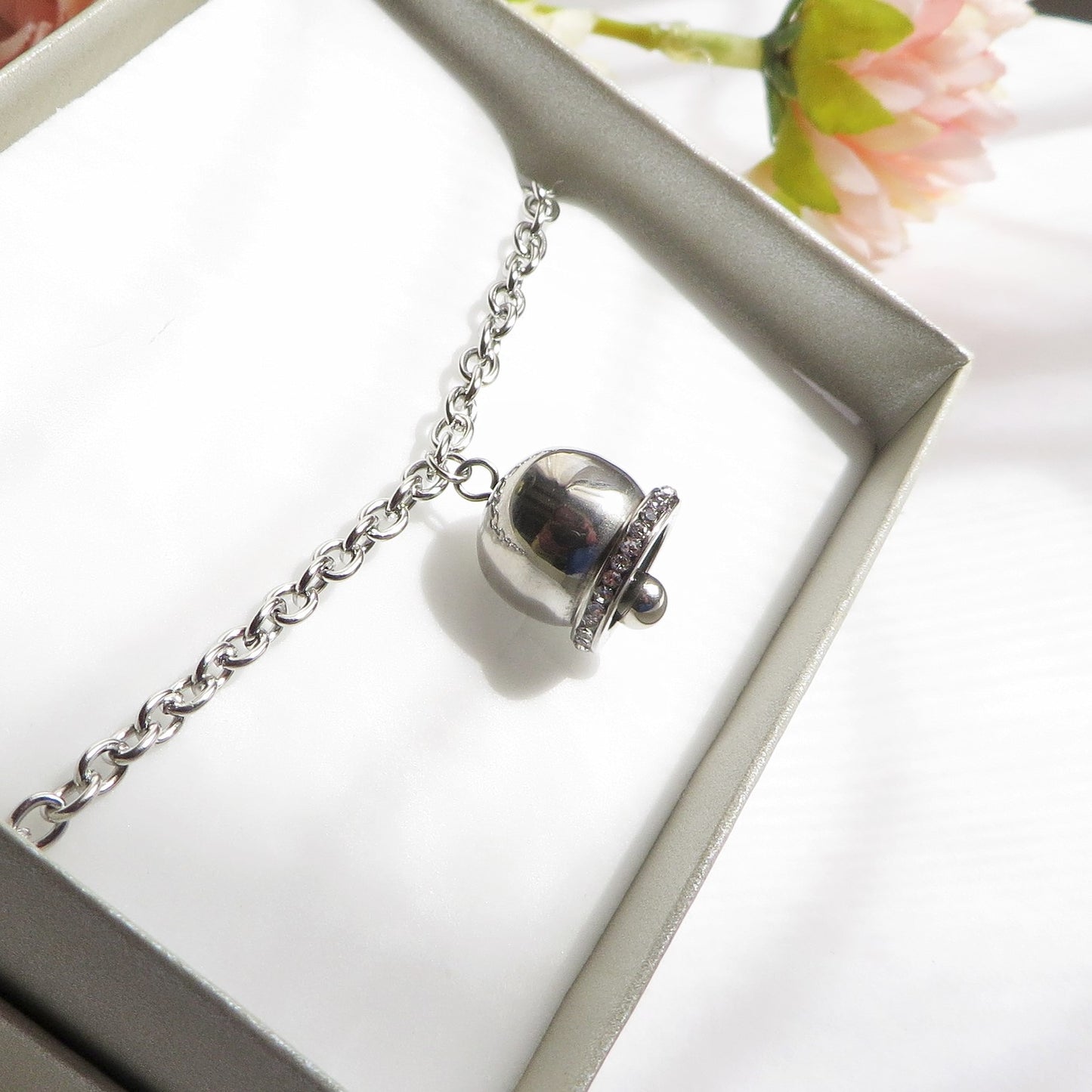 TINKERBELL ~ Bracciale ACCIAIO INOSSIDABILE con campanella zirconata