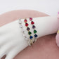 PENELOPE ~ Bracciale tennis cuori cubic zirconia ACCIAIO INOSSIDABILE regolabile