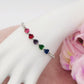 PENELOPE ~ Bracciale tennis cuori cubic zirconia ACCIAIO INOSSIDABILE regolabile