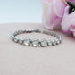 CINDY degradè ~ ACCIAIO INOSSIDABILE - Bracciale tennis in cubic zirconia rotondi