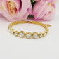 CINDY degradè ~ ACCIAIO INOSSIDABILE - Bracciale tennis in cubic zirconia rotondi