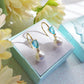 CELESTE PEARLS ~ Coppia Orecchini ARGENTO 925 monachella con perla e cubic zirconia
