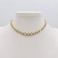CINDY degradè ~ Girocollo choker in ACCIAIO INOSSIDABILE e cubic zirconia rotondi