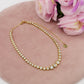 CINDY degradè ~ Girocollo choker in ACCIAIO INOSSIDABILE e cubic zirconia rotondi