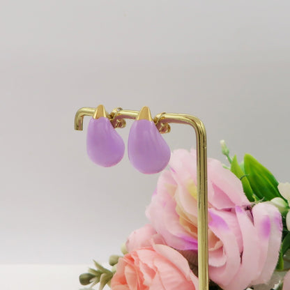 DROP SPRING COLOURS XS 2cm - ACCIAIO  inossidabile ~ PAIO Orecchini goccia bombe' smaltati