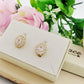 KATE BOTTONE A CLIP - Orecchini bottone con cubic zirconia ovale AAA+ - SENZA BUCO