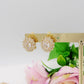 KATE BOTTONE A CLIP - Orecchini bottone con cubic zirconia ovale AAA+ - SENZA BUCO