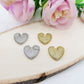 DISCO HEART ~ Orecchini cerchi zirconati FULL in Cubic Zirconia