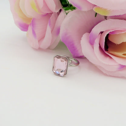 TAYLOR ~ Anello regolabile in ACCIAIO INOSSIDABILE con pietra
