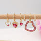 Crystal Diana Set - 6 Orecchini pendenti in cubic zirconia a forma di cuore