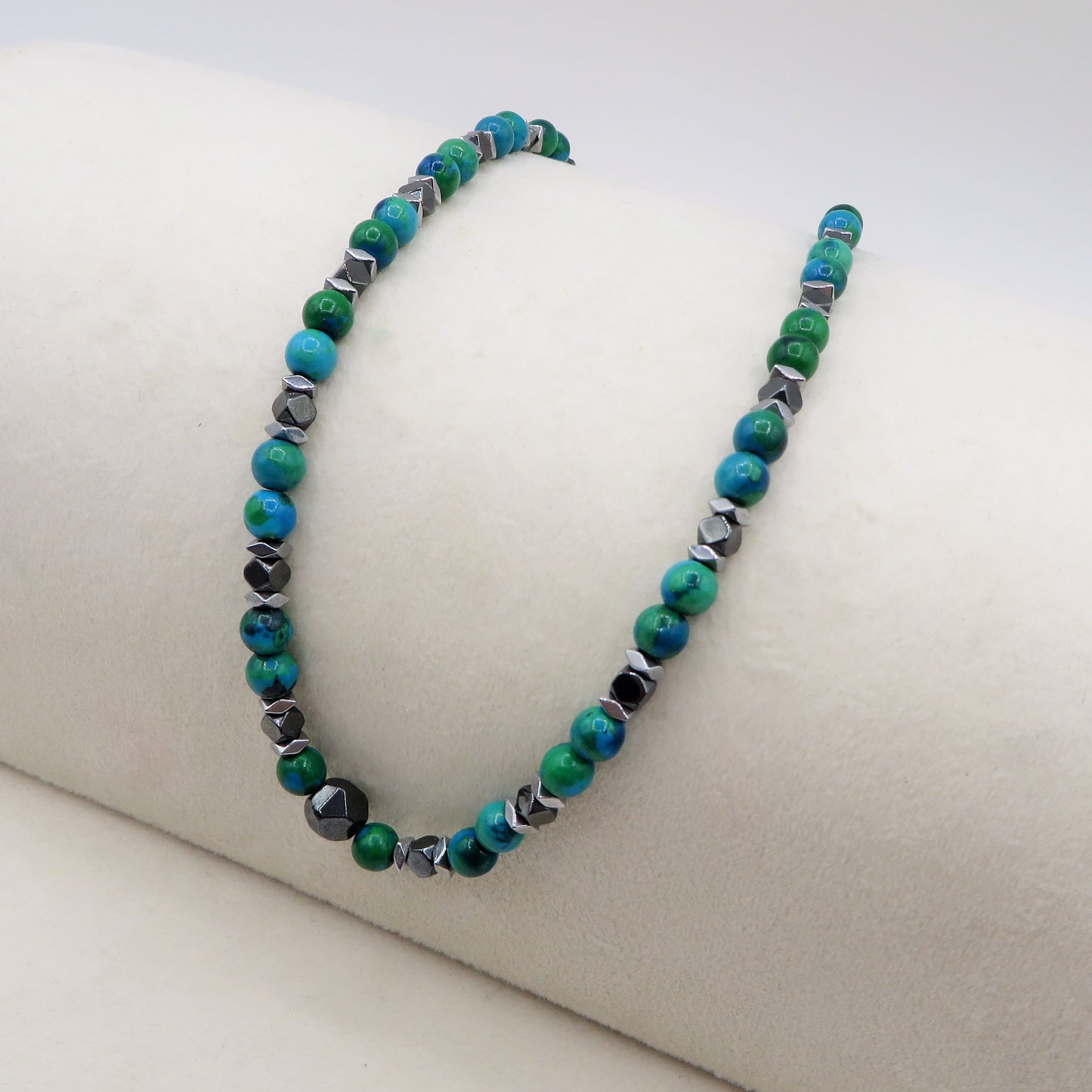 Collana in Azurite e accessori bruniti uomo ACCIAIO INOSSIDABILE