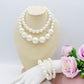 MAXI PEARLS DEGRADE - SET 2 Collane perle XL girocollo degrade'