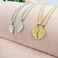 BROKEN HEART ~ ACCIAIO INOSSIDABILE 2 collane con pendente  PERSONALIZZATO cuore spezzato - amicizia - amore - famiglia - occasioni speciali