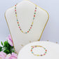 TAHITI~ Collana ACCIAIO INOSSIDABILE con cuori smaltati