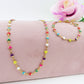 TAHITI~ Collana ACCIAIO INOSSIDABILE con cuori smaltati