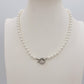 Collana perla PERSONALIZZATA ~ Timone con Doppia INIZIALE Zirconata in Acciaio inossidabile