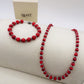 Bracciale HOWLITE rosso - UOMO -  ACCIAIO inossidabile