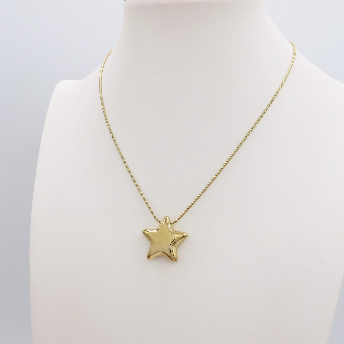 STAR BOMBE' ~ ACCIAIO INOSSIDABILE - Collana ciondolo stella bombè