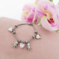 TEDDY - Bracciale con orsetti e cuori pendenti bombe' ACCIAIO INOSSIDABILE