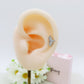 Marquise PIERCING - ACCIAIO INOSSIDABILE chirurgico 316L - con cubic zirconia per Helix, Trago, Flat e Lobo