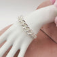 GROUMETTE degrade' bagnato ARGENTO ~ Bracciale UNISEX in ACCIAIO INOSSIDABILE
