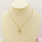 PAULINE - ACCIAIO INOSSIDABILE- Collana con pendente croce in cubic zirconia