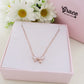 WALDORF - ACCIAIO INOSSIDABILE - collana con pendente fiocco in cubic zirconia