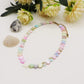 PAROS RAINBOW ~ Collana con cuoricini in madreperla + iniziale