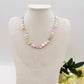 PAROS RAINBOW ~ Collana con cuoricini in madreperla + iniziale