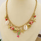 REEF - Collana con MAXI charms marini smaltati in ACCIAIO INOSSIDABILE +  conchiglie madreperla