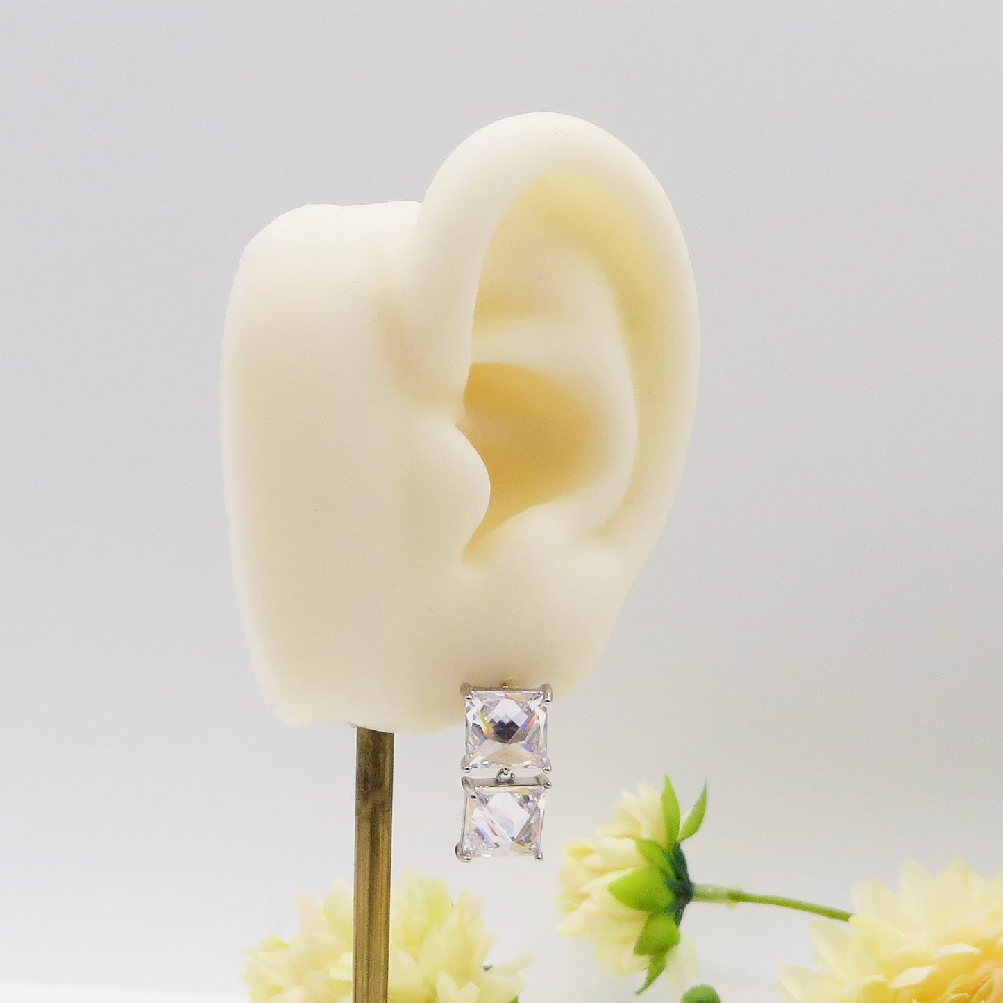 CHARIS PENDENTI - acciaio inossidabile- Orecchini pendenti in cubic zirconia