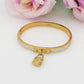 PROMISE ~ Acciaio Inossidabile - Bracciale manetta lucchetto con cubic zirconia