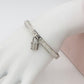PROMISE ~ Acciaio Inossidabile - Bracciale manetta lucchetto con cubic zirconia