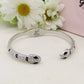 RAVEN ~ Acciaio Inossidabile - Bracciale serpente + catena piatta con cubic zirconia