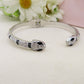 RAVEN ~ Acciaio Inossidabile - Bracciale serpente + catena piatta con cubic zirconia