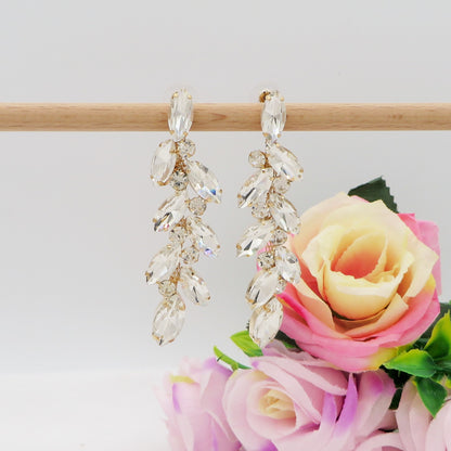 ALYSSA - Orecchini pendenti con pietre sfaccettate e Cubic Zirconia